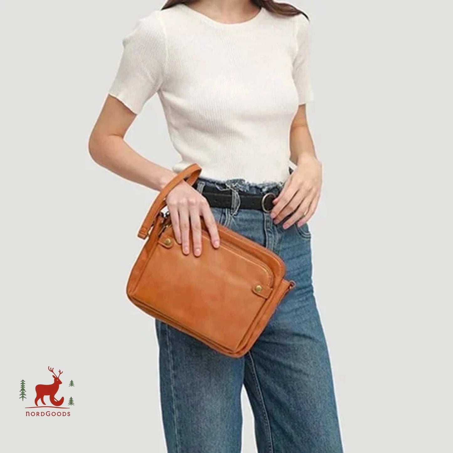❄️Vinterudsalg 🎁- Nordlys Crossbody Leather Shoulder Bag
