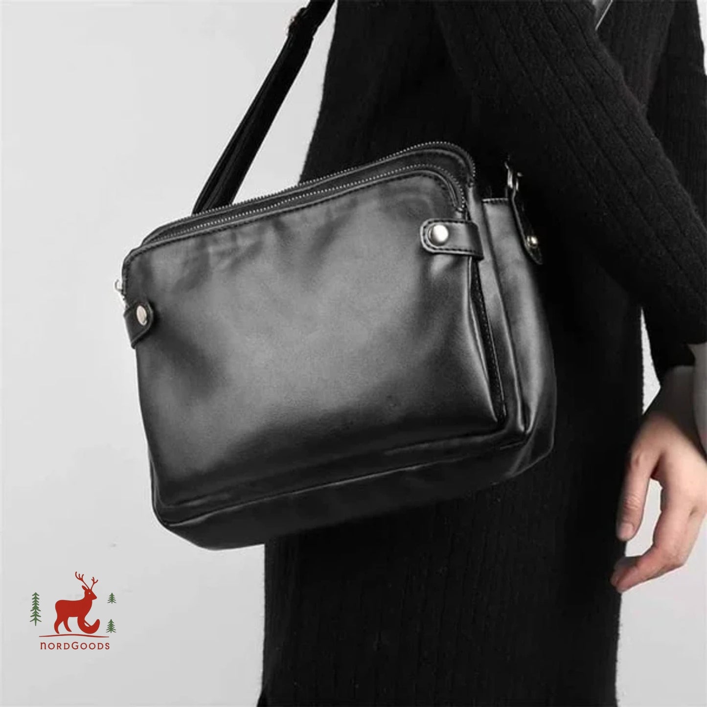 ❄️Vinterudsalg 🎁- Nordlys Crossbody Leather Shoulder Bag